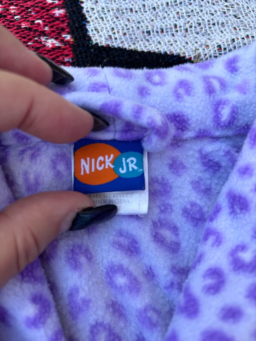 VINTAGE NICK JR Y2K DORA PURPLE LEOPARD PRINT FLEECE ROBE SIZE 4/5 GIRLS
